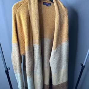 Joseph Women's Colorblock Cardigan - Mustard, Cream, Taupe Used
